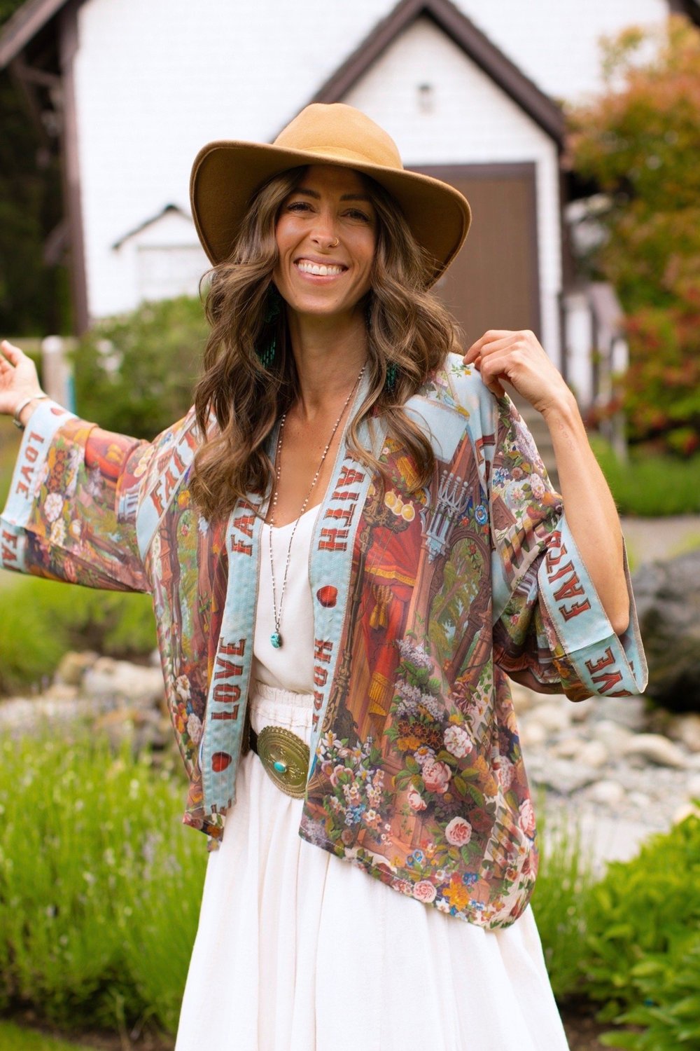 Love Language Kimono Duster (Cropped Length)