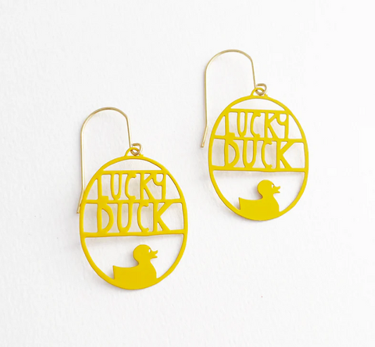Denz + Co Mini Lucky Duck Dangles in Yellow