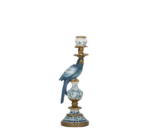 Polly Parrot Candleholder Blue