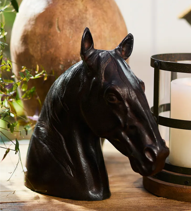 French Country Collections - Horse Head Décor Bronze Finish