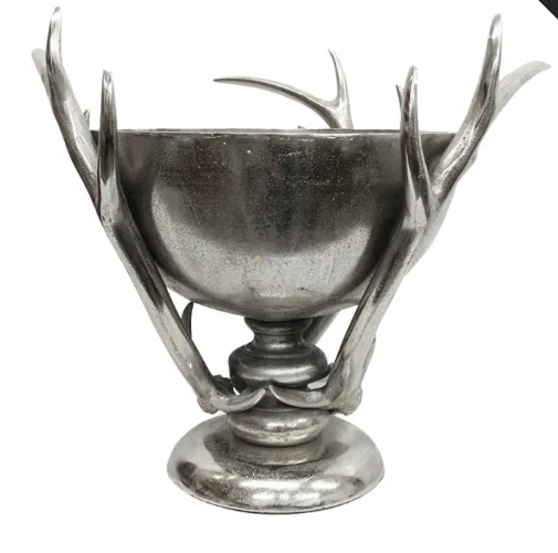 French Country Collections - Antler Bowl Silver (Large)