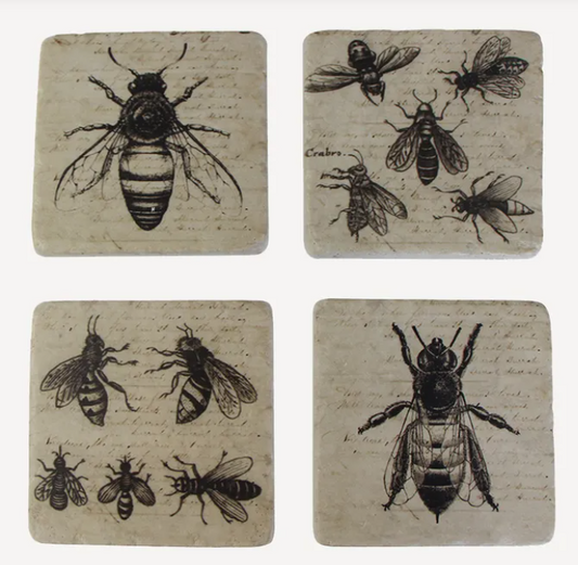 French Country Collections - Bee Coasters (4pc)