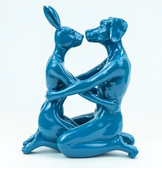 They Were the Best Kissers (Resin Sculpture) BLUE - Gillie and Marc