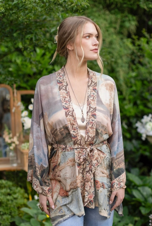 Market of Stars - Imaginarium Bamboo Bohemian Kimono Cardigan with Belt *PRE-ORDER