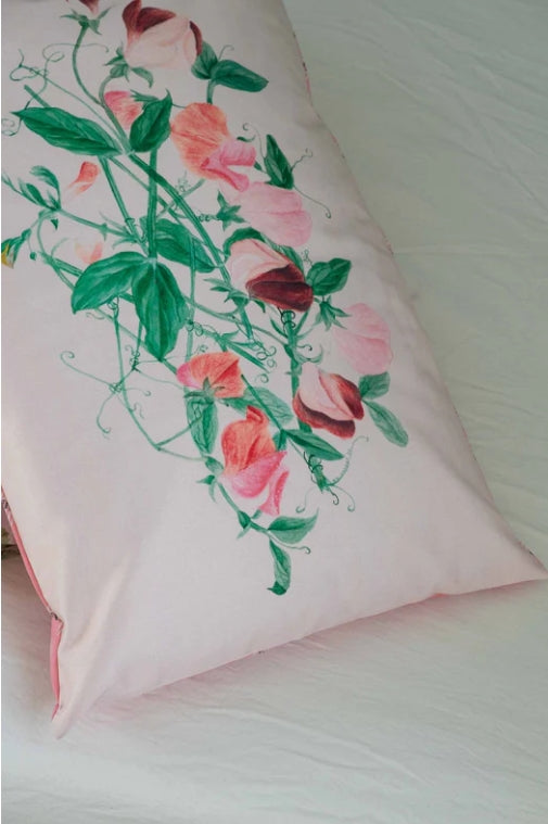 Sweetpea pillowcase *organic cotton LAZYBONES